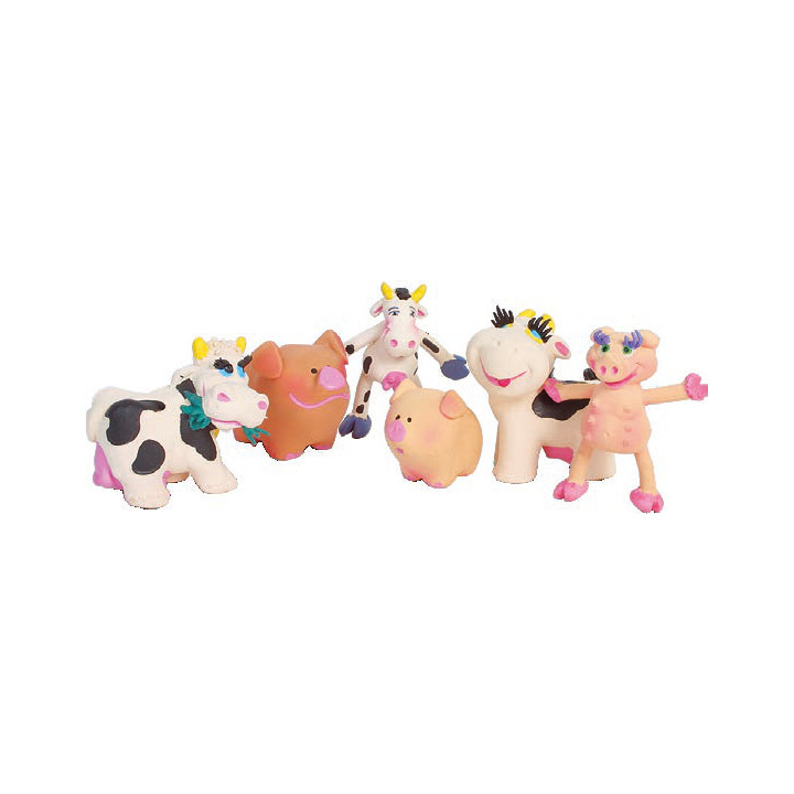 LOT DE 24 JOUETS LATEX "FERME"