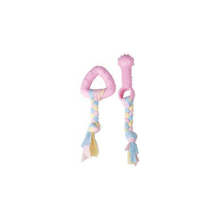 Pack 2 jouets chiots avec corde