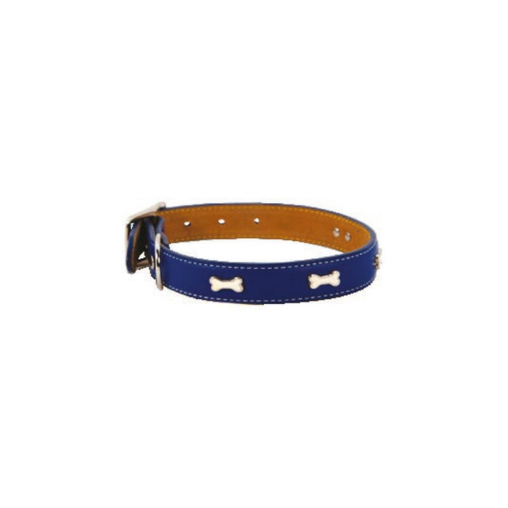 COLLIERS CUIR INDIGO