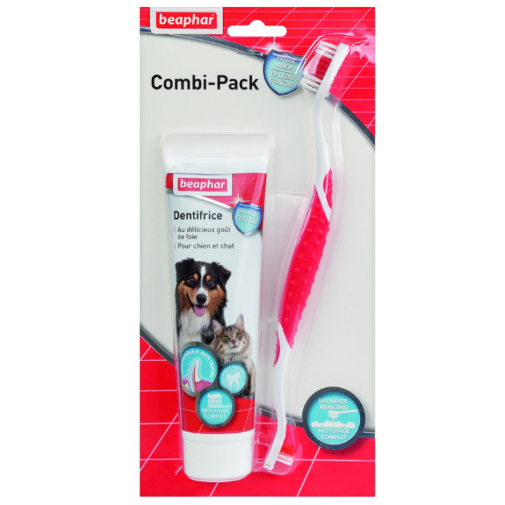 Pack Pâte dentifrice et brosse à dents Beaphar