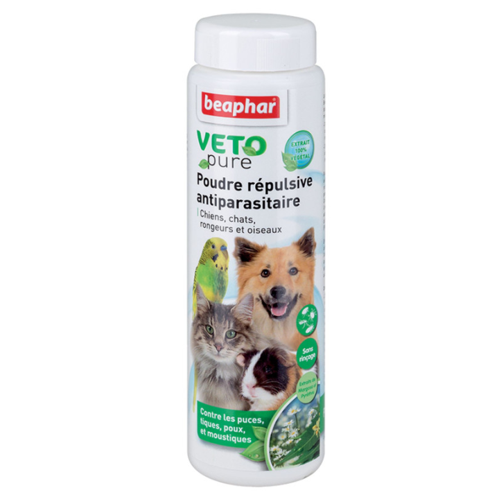 Poudre répulsive VETOpure pour chien ou chat