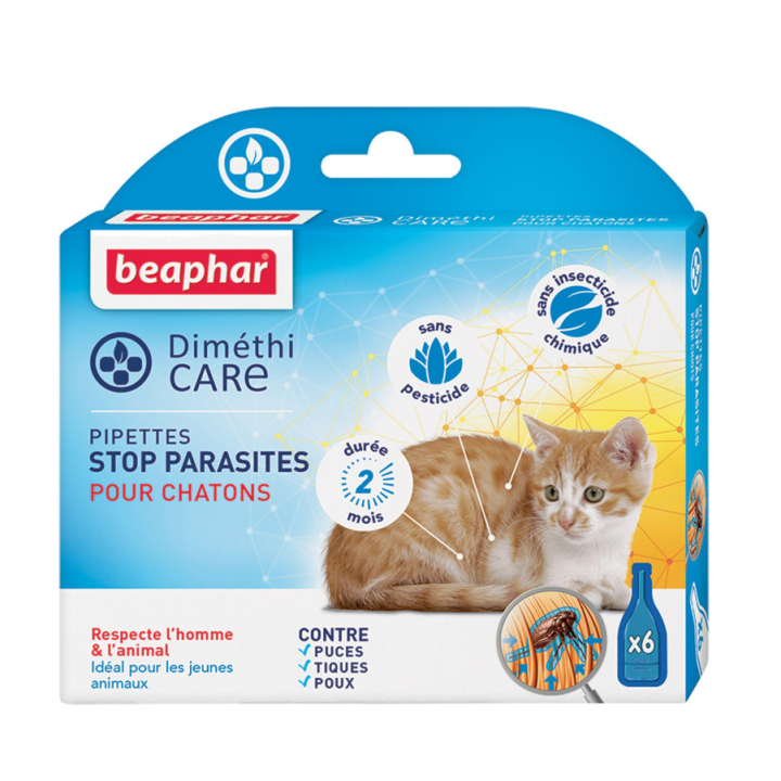 Pipette Diméthicare Stop Parasites pour chaton
