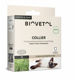 Collier insectifuge pour chat/chaton BIOVETOL