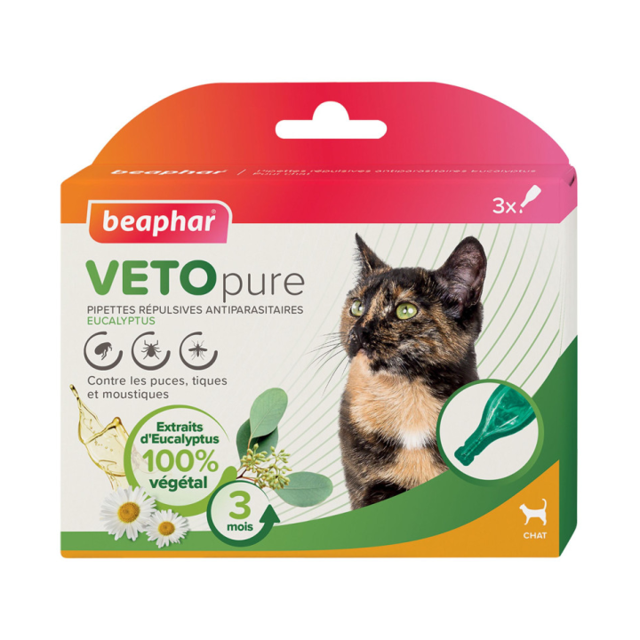 Pipettes insectifuges VETOpure Beaphar : Chat