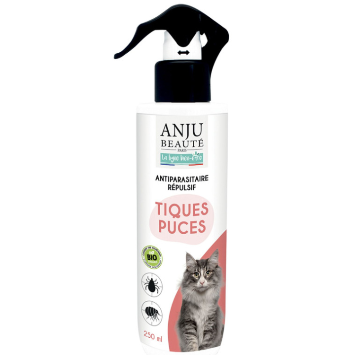 Lotion antiparasitaire pour chat Anju : 250 ml