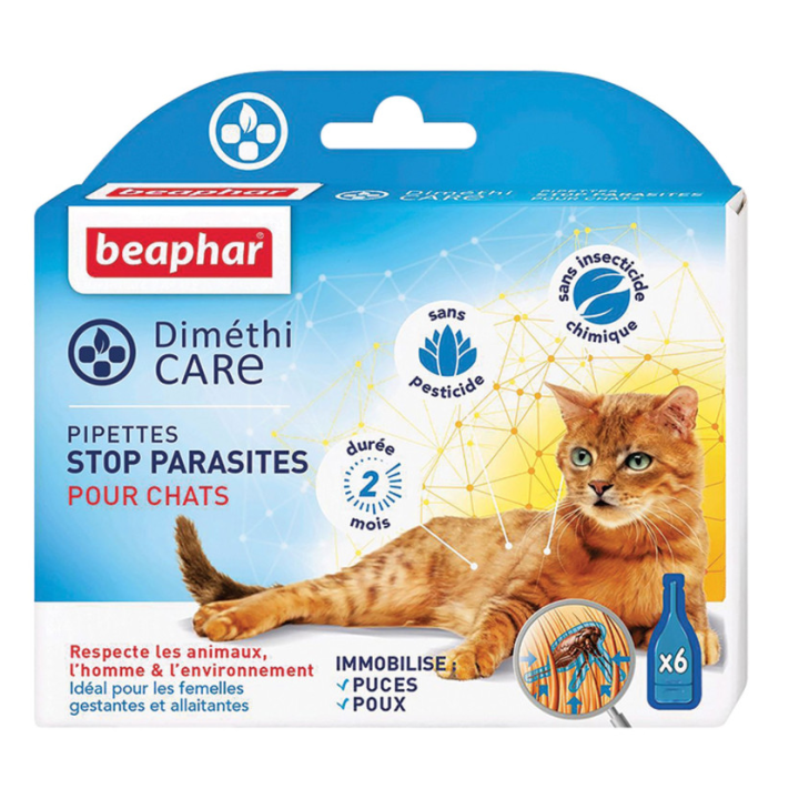 Pipette Diméthicare Stop Parasites pour chat