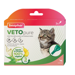 Pipettes insectifuges VETOpure Beaphar : Chaton