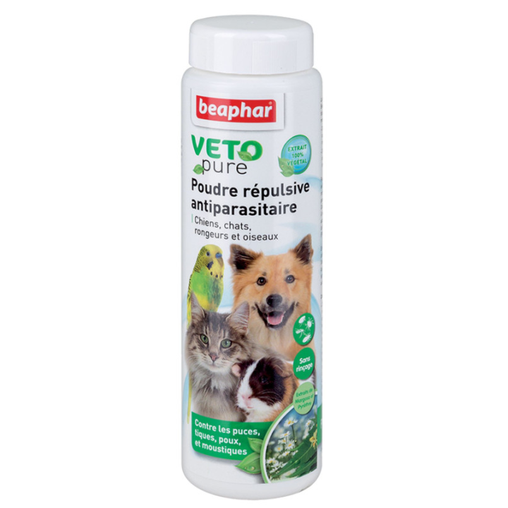 Poudre répulsive VETOpure pour chien ou chat