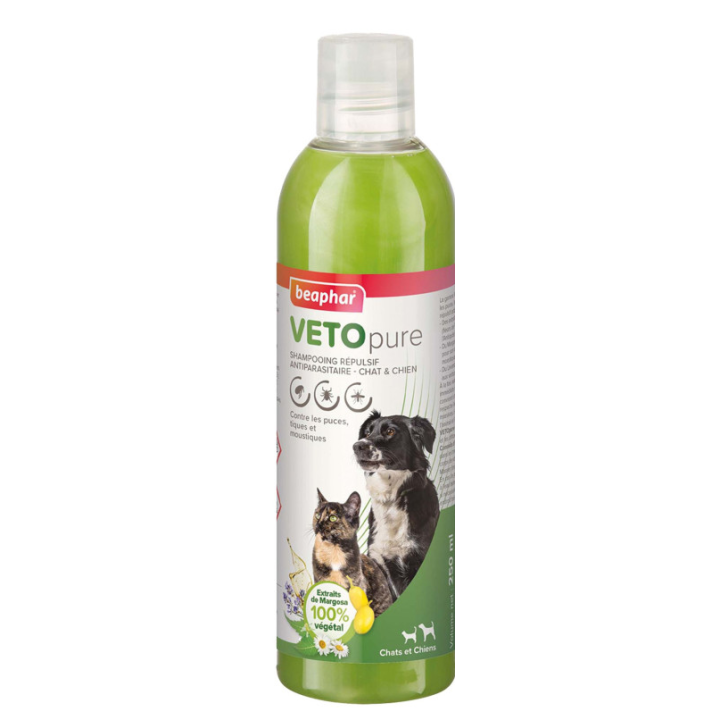 Shampooing répulsif antiparasitaire Beaphar : 250ml