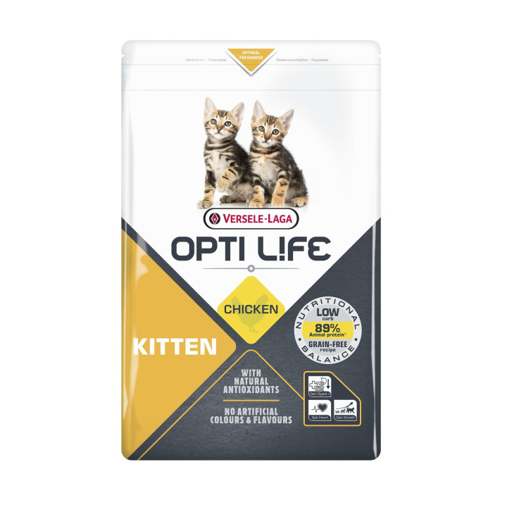 Croquettes Opti Life Chaton poulet : 2.5 kg