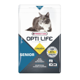 Croquettes Opti Life Chat Senior poulet : 2.5 kg