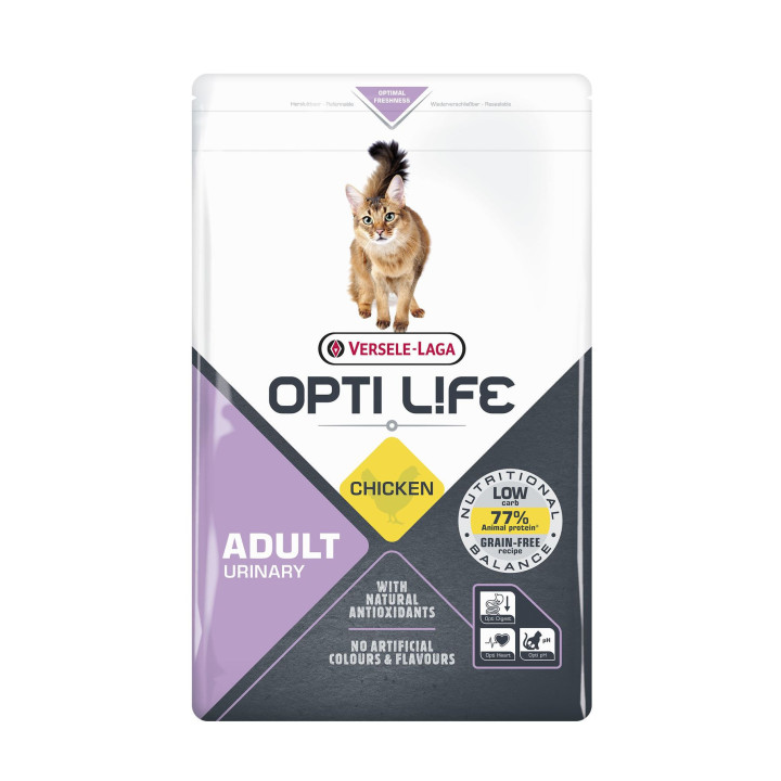 Croquettes Opti Life Chat Adulte Urinary poulet : 2.5kg