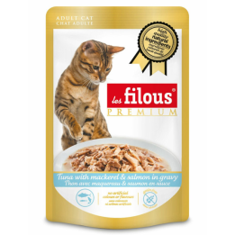 Sachet fraicheur thon avec maquereau et saumon en sauce : 80 g : 24 pièces