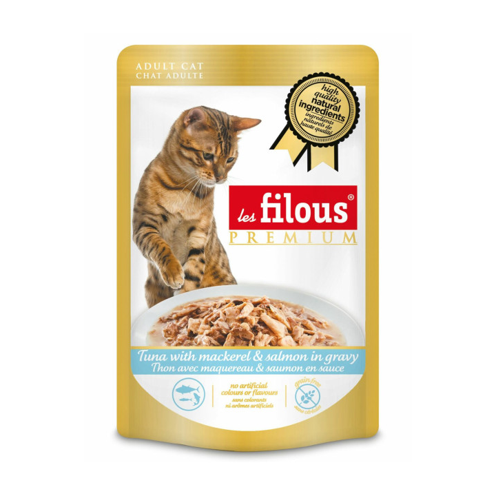 Sachet fraicheur thon avec maquereau et saumon en sauce : 80 g : 24 pièces