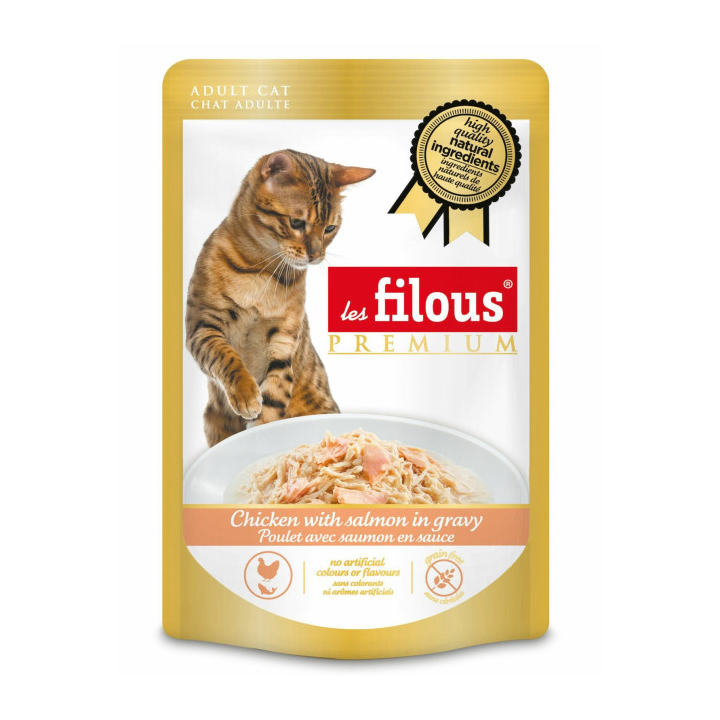 Sachet fraicheur poulet avec saumon en sauce : 80 g : 24 pièces