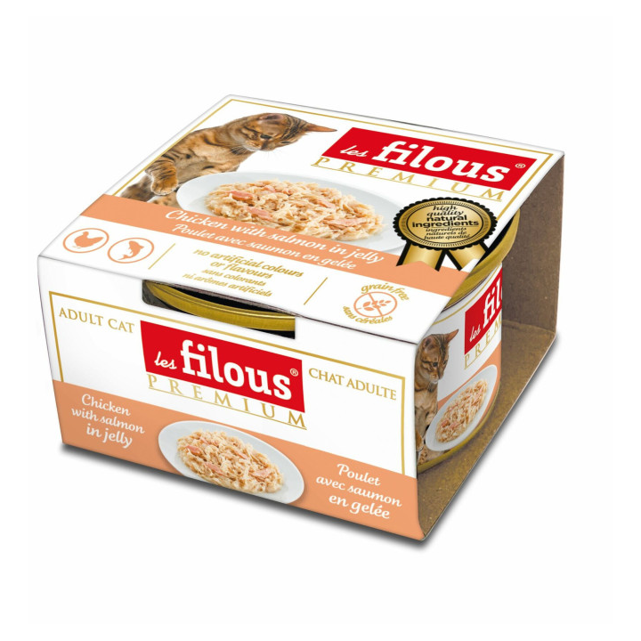 Poulet avec saumon en gelée : 85 g : 12 pièces