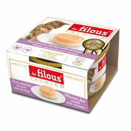 Mousse duo Poulet avec Crevettes : 85 g : 12 pièces