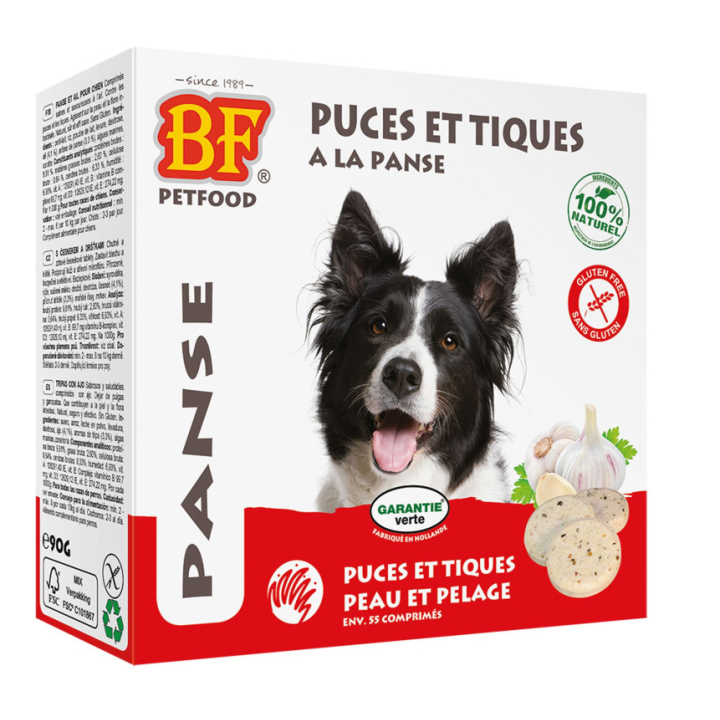 Friandises "puces et tiques" à la panse Biofood