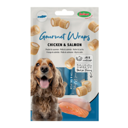 Gourmet Wraps chien poulet saumon : 3 pièces