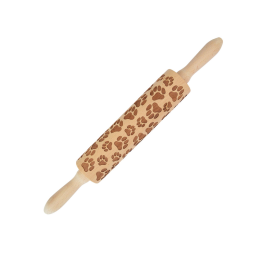 Rouleau bois empreinte pattes