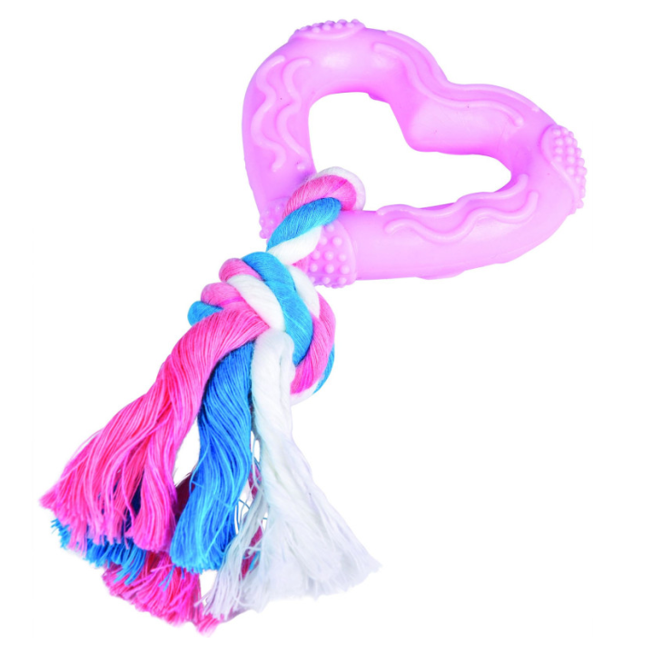 Jouet Coeur Rose TPR pour Chiot