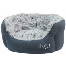 Corbeille ouatinée Whooly bleu 45 cm
